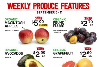 Pomme Natural Market Weekly Produce Flyer September 5 to 11