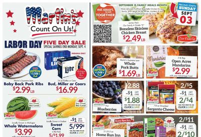 Martin’s (IN, MI) Weekly Ad Flyer Specials September 3 to September 9, 2023
