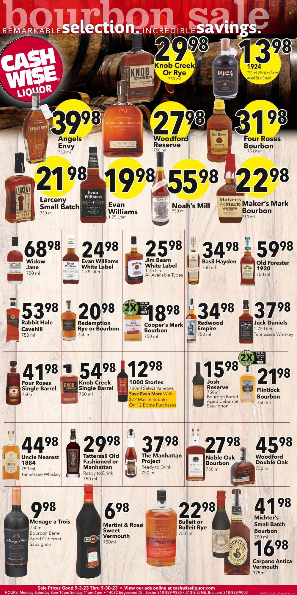 Cash Wise Liquor Only (MN) Weekly Ad Flyer Specials August 31 to September 27, 2023