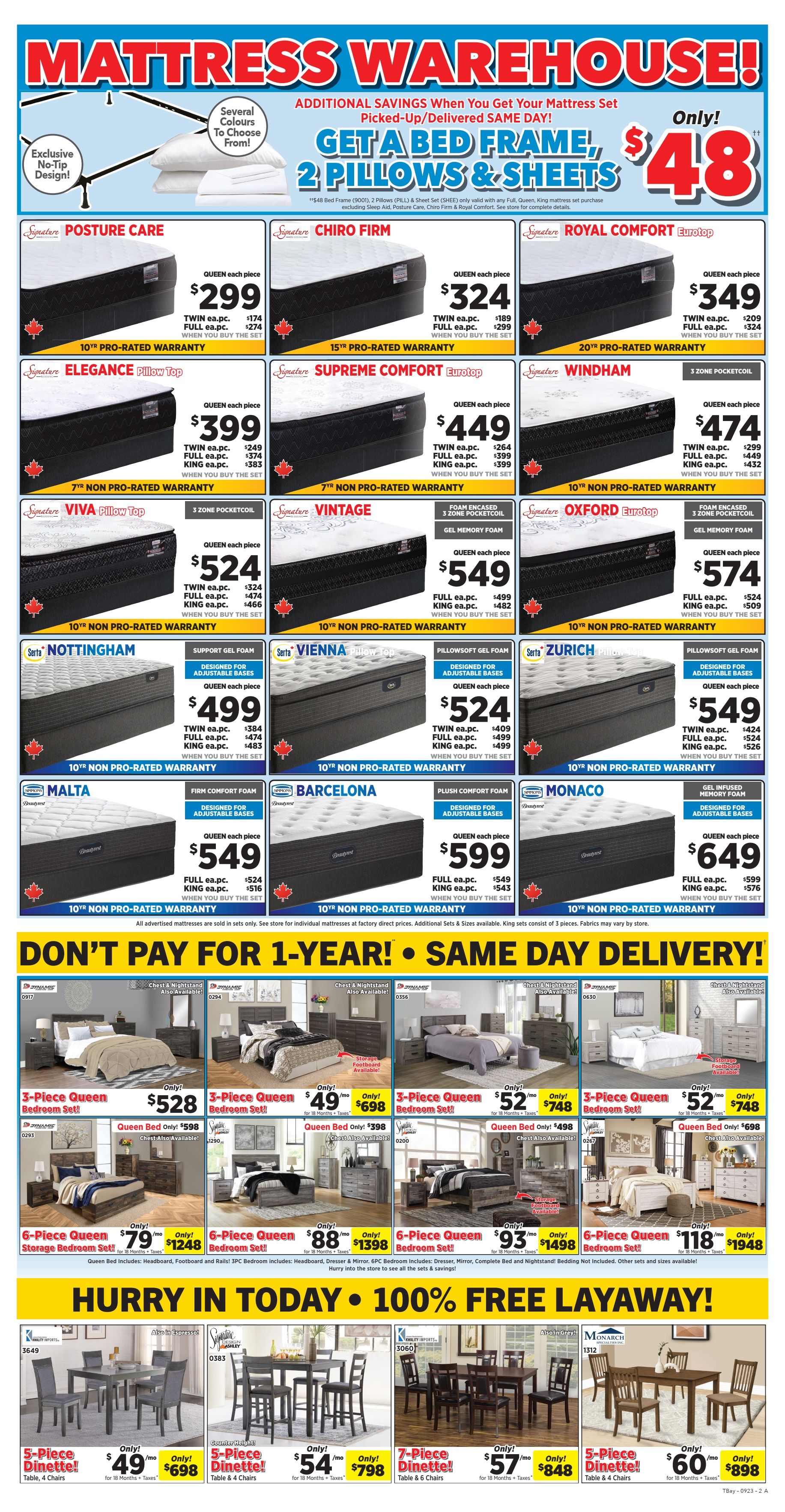 Surplus Furniture & Mattress Warehouse (Thunder Bay) Flyer September 4 to 17