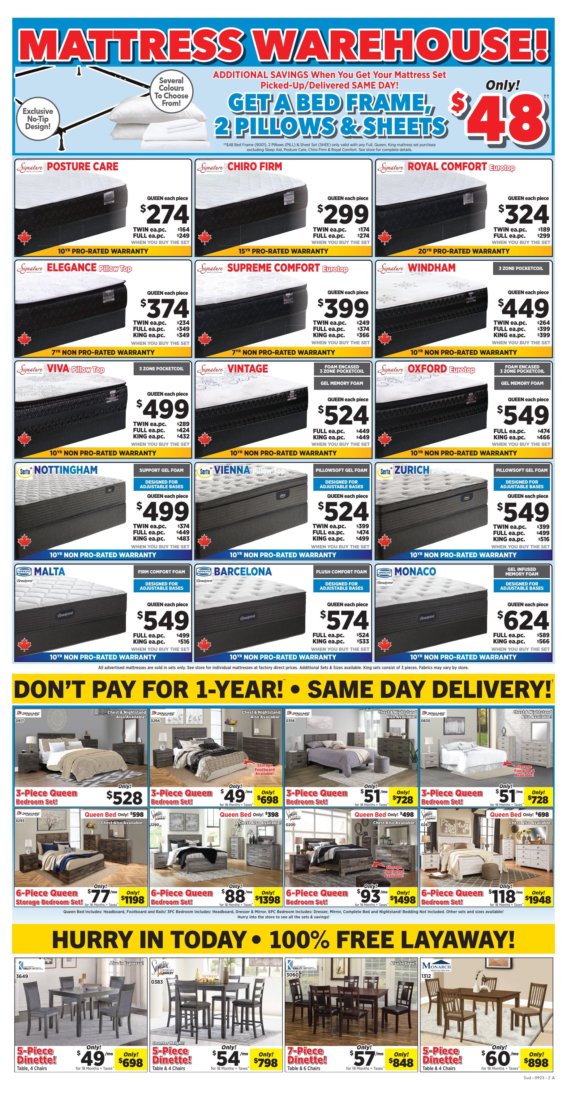 Surplus Furniture & Mattress Warehouse (Sudbury) Flyer September 4 to 17