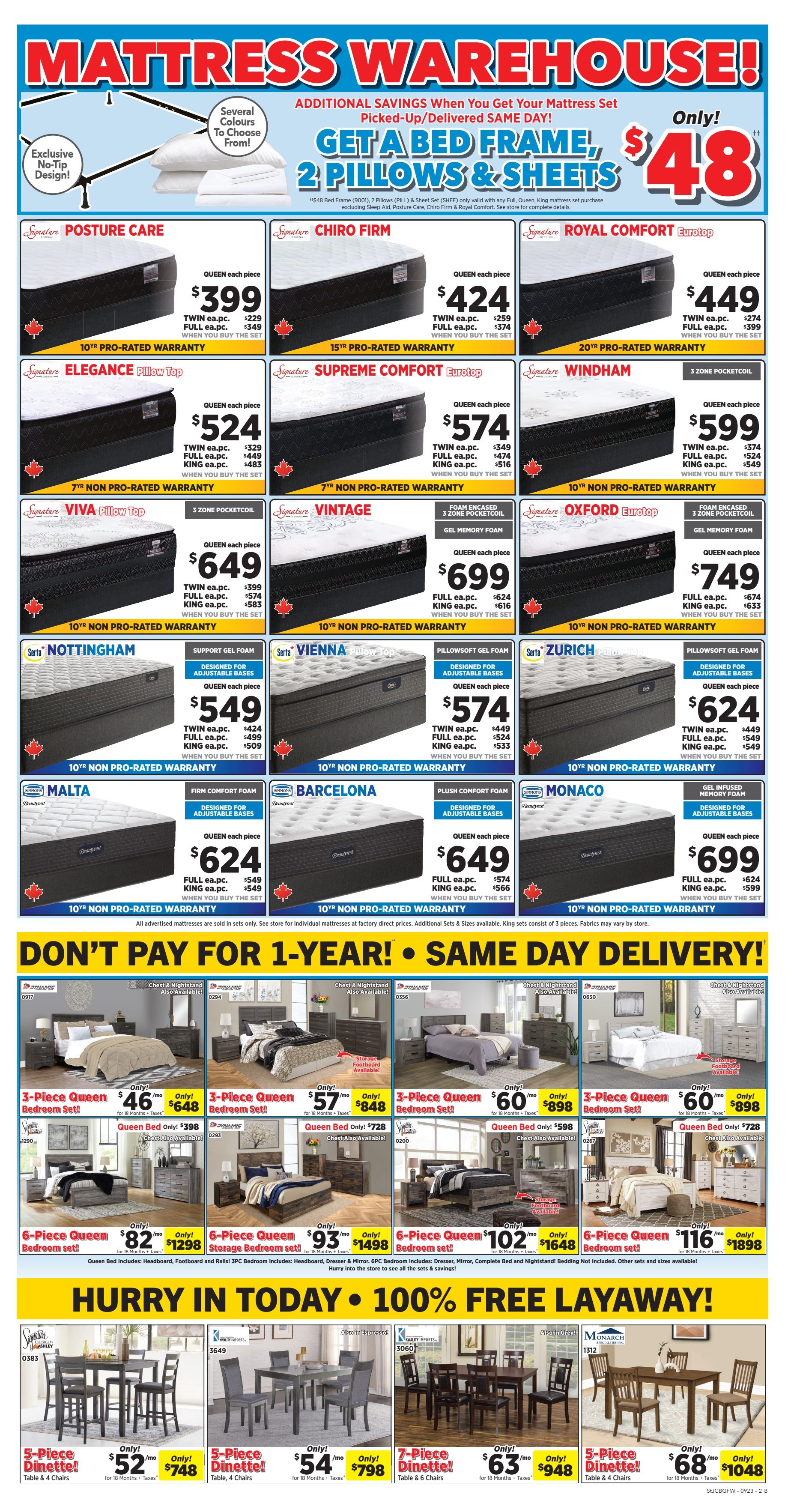 Surplus Furniture & Mattress Warehouse (St. John's, Corner Brook, Grand Falls Windsor) Flyer September 4 to 17