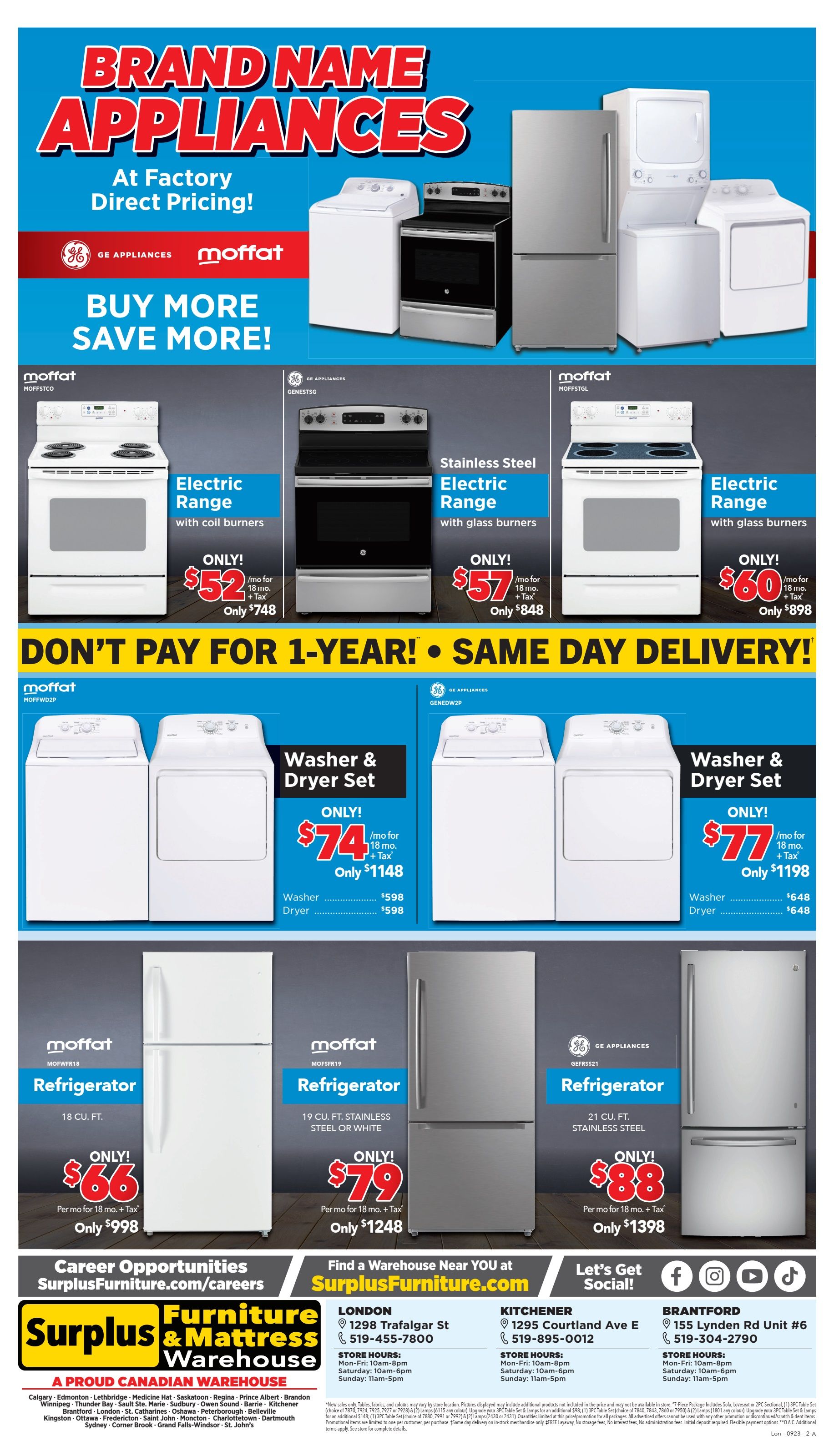 Surplus Furniture & Mattress Warehouse (London) Flyer September 4 to 17