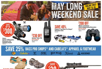 Cabela's May Long Weekend Sale Flyer May 15 to 18