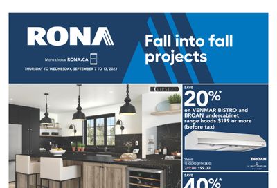 Rona (West) Flyer September 7 to 13