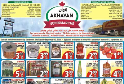 Akhavan Supermarche Flyer September 6 to 12