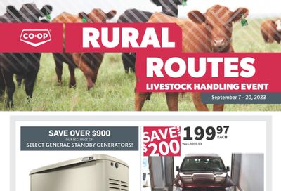 Co-op (West) Rural Routes Flyer September 7 to 20