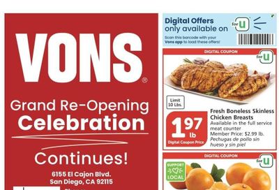 Vons (CA) Weekly Ad Flyer Specials September 6 to September 12, 2023