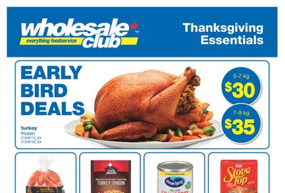 Wholesale Club (Atlantic) Thanksgiving Essentials Flyer September 7 to 20