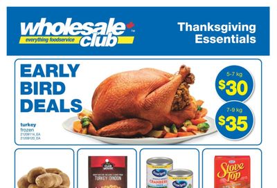 Wholesale Club (West) Thanksgiving Essentials Flyer September 7 to 20