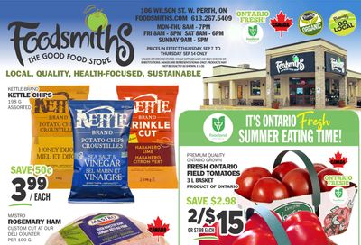 Foodsmiths Flyer September 7 to 14