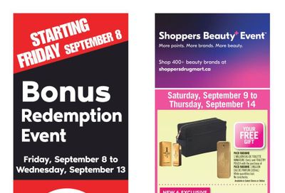 Shoppers Drug Mart (ON) Flyer September 9 to 14