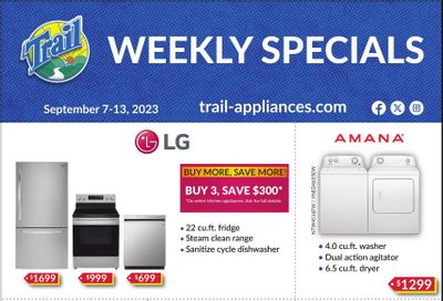 Trail Appliances (AB & SK) Flyer September 7 to 13