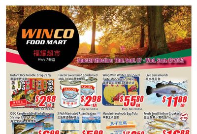 WinCo Food Mart (HWY 7) Flyer September 7 to 13