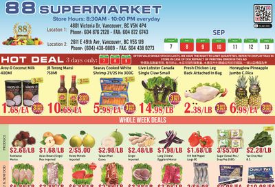 88 Supermarket Flyer September 7 to 13