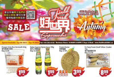 Field Fresh Supermarket Flyer September 8 to 14