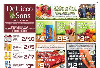 DeCicco & Sons (NY) Weekly Ad Flyer Specials September 8 to September 14, 2023