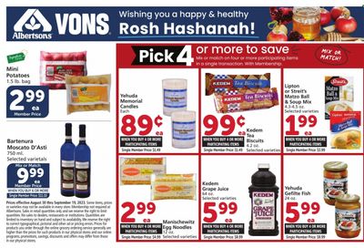 Vons (CA) Weekly Ad Flyer Specials August 30 to September 19, 2023
