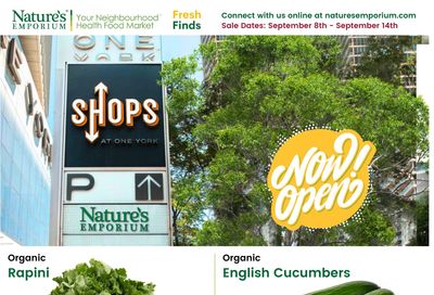 Nature's Emporium Weekly Flyer September 8 to 14