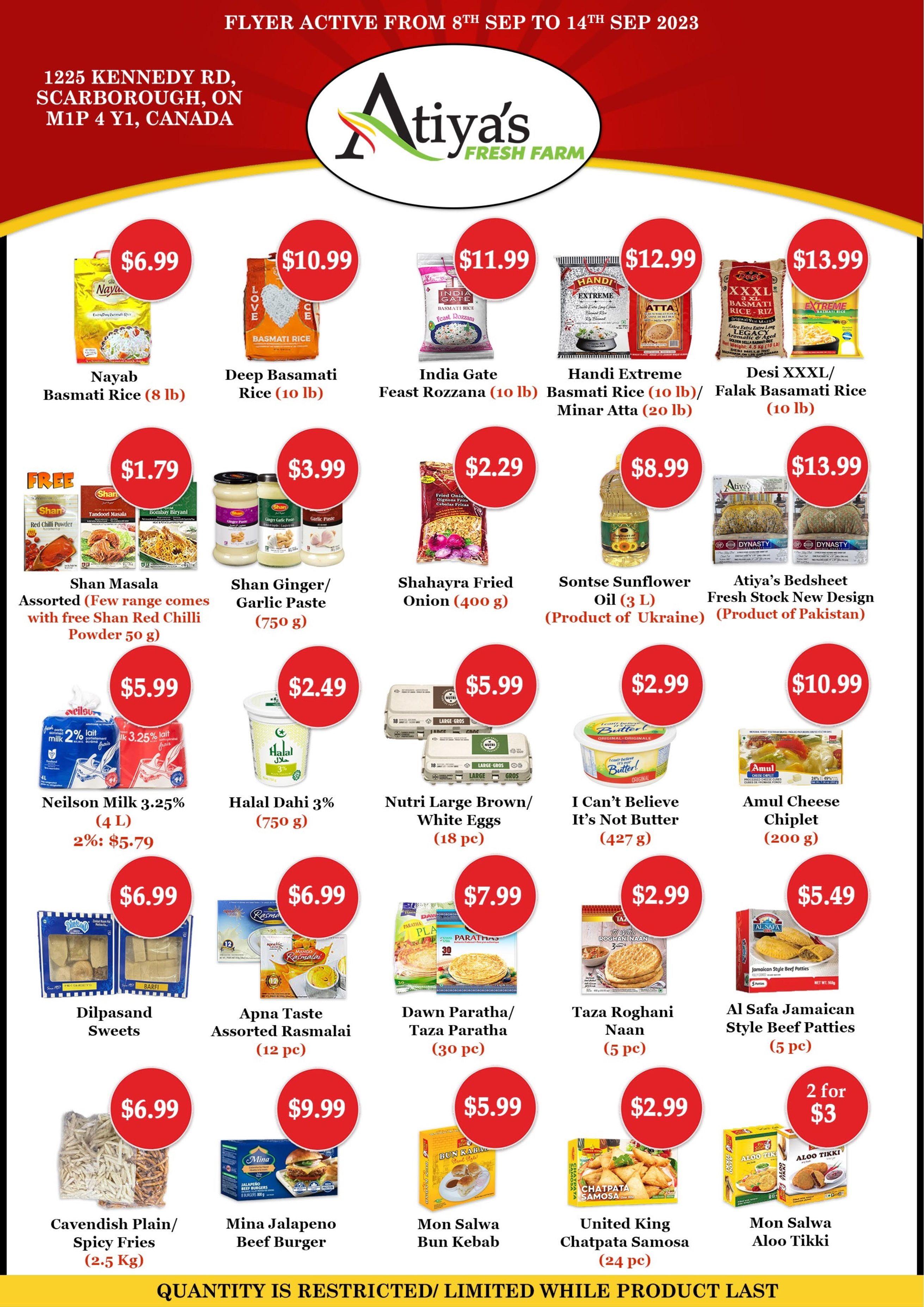 Atiya's Fresh Farm Flyer September 8 to 14