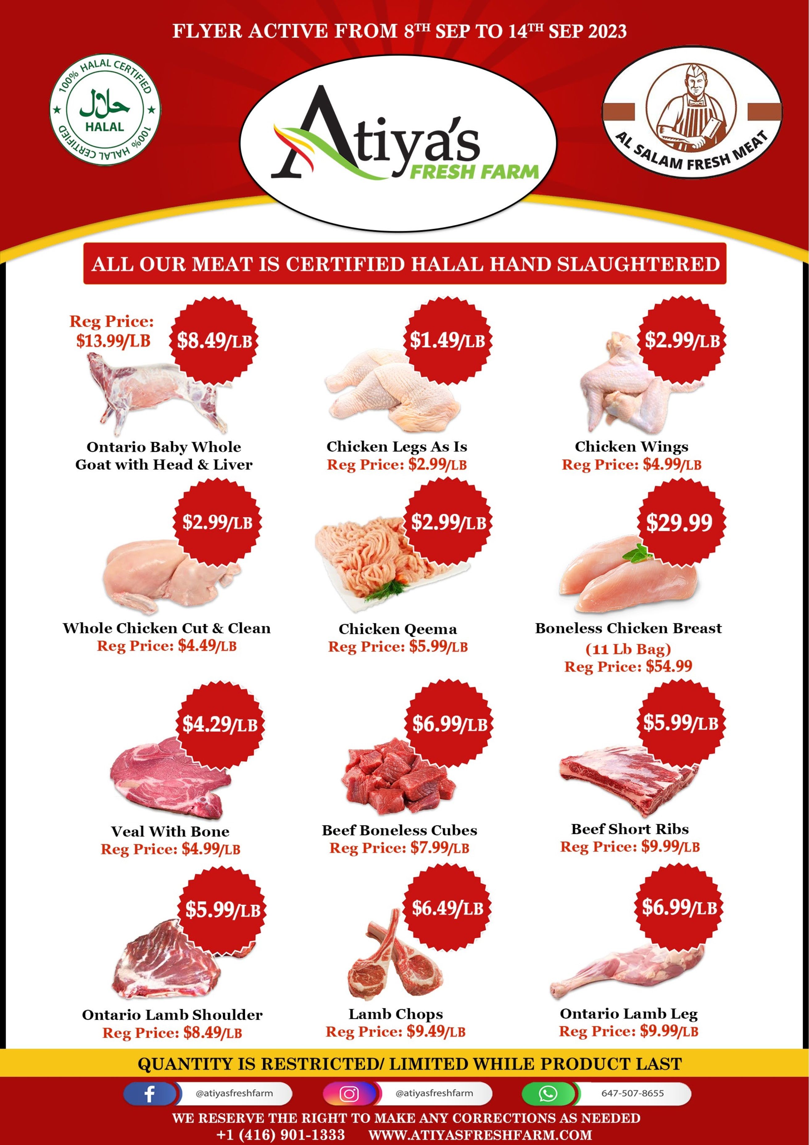 Atiya's Fresh Farm Flyer September 8 to 14