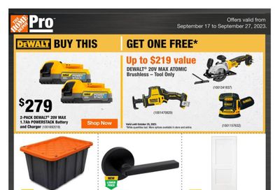 Home Depot Pro Flyer September 14 to 27