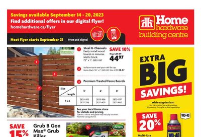 Home Hardware Building Centre (ON) Flyer September 14 to 20