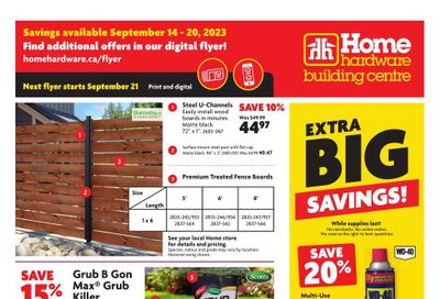 Home Hardware Building Centre (AB) Flyer September 14 to 20