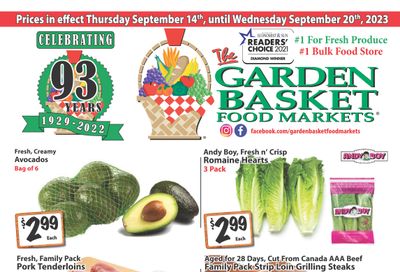 The Garden Basket Flyer September 14 to 20