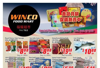 WinCo Food Mart (HWY 7) Flyer September 14 to 20