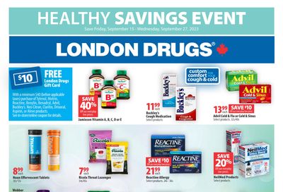 London Drugs Healthy Savings Event Flyer September 15 to 27