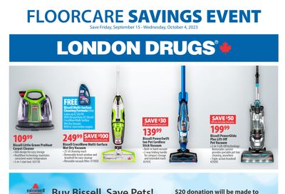 London Drugs Floor Care Savings Event Flyer September 15 to October 4