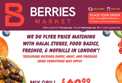 Berries Market Flyer September 14 to 20