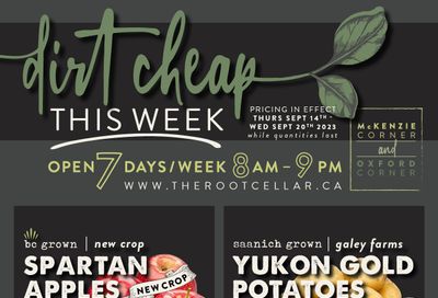 The Root Cellar Flyer September 14 to 20