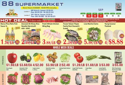 88 Supermarket Flyer September 14 to 20