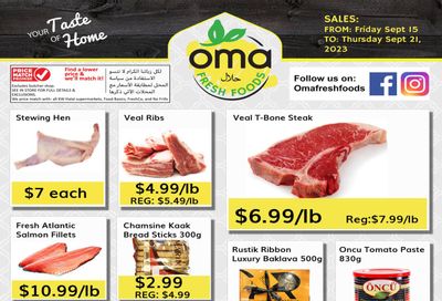 Oma Fresh Foods Flyer September 15 to 21