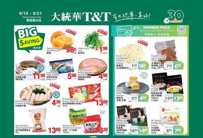 T&T Supermarket (Ottawa) Flyer September 15 to 21