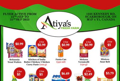 Atiya's Fresh Farm Flyer September 15 to 21