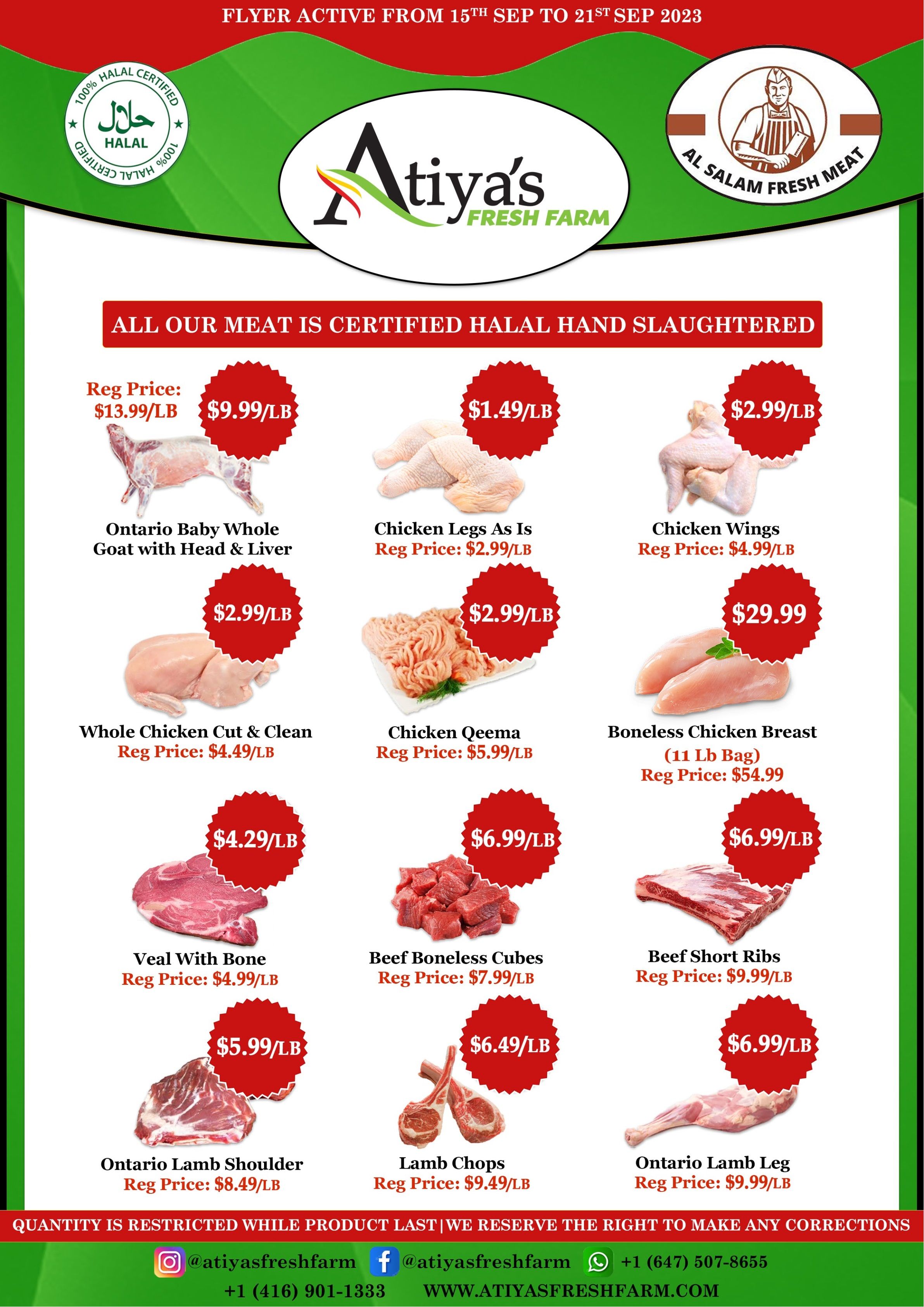 Atiya's Fresh Farm Flyer September 15 to 21
