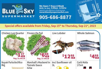 Blue Sky Supermarket (Pickering) Flyer September 15 to 21