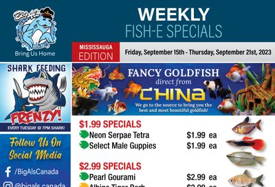 Big Al's (Mississauga) Weekly Specials September 15 to 21