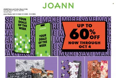 JOANN Weekly Ad Flyer Specials September 14 to October 4, 2023