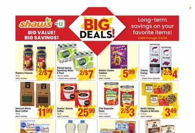 Shaw’s (MA, ME, NH, RI, VT) Weekly Ad Flyer Specials September 8 to January 4, 2024