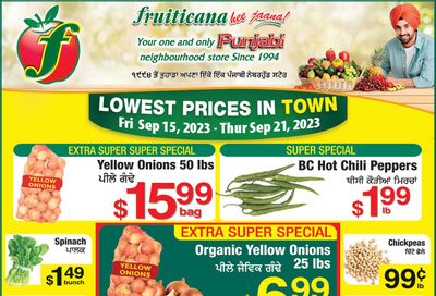 Fruiticana (Calgary) Flyer September 15 to 21