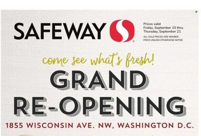 Safeway (DC) Weekly Ad Flyer Specials September 15 to September 21, 2023