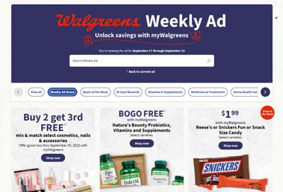 Walgreens Weekly Ad Flyer Specials September 17 to September 23, 2023
