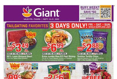 Giant Food (DE, MD, VA) Weekly Ad Flyer Specials September 15 to September 21, 2023