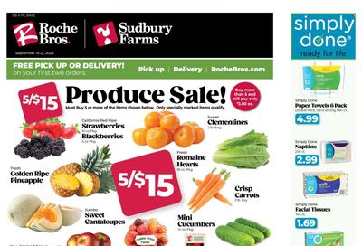 Roche Bros. (MA) Weekly Ad Flyer Specials September 15 to September 21, 2023