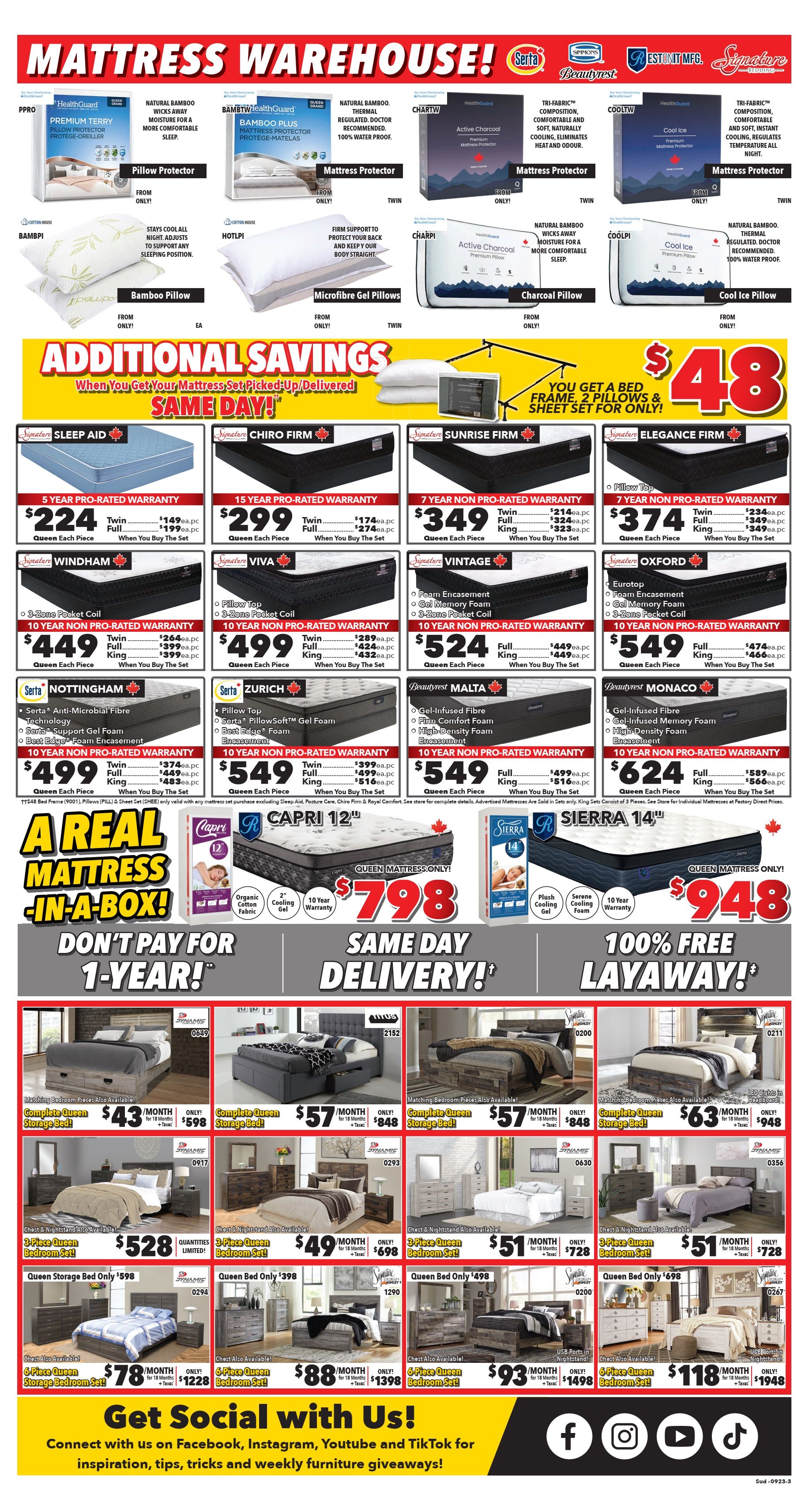 Surplus Furniture & Mattress Warehouse (Sudbury) Flyer September 18 to October 1