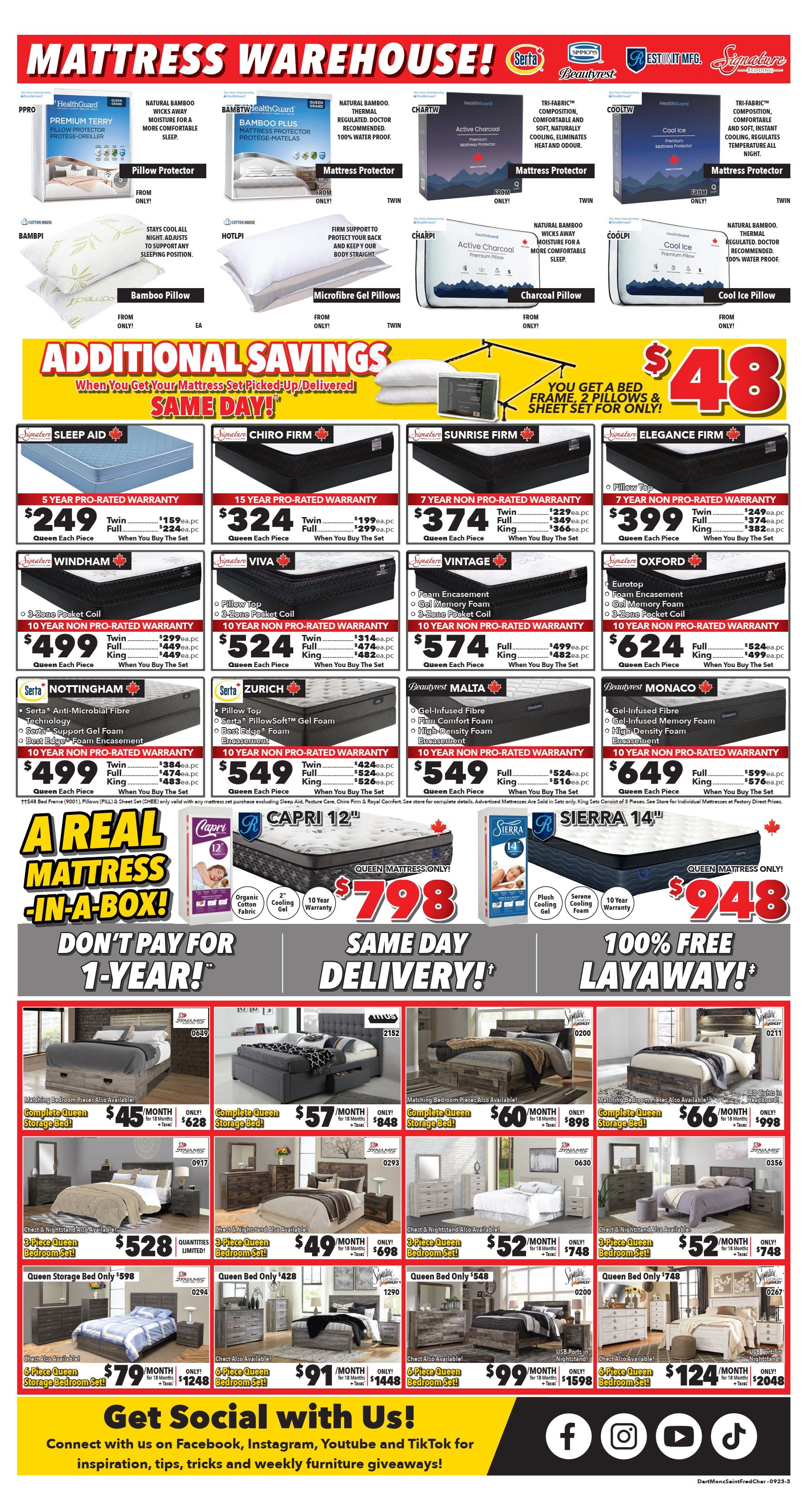 Surplus Furniture & Mattress Warehouse (Moncton,Saint John, Fredericton) Flyer September 18 to October 1
